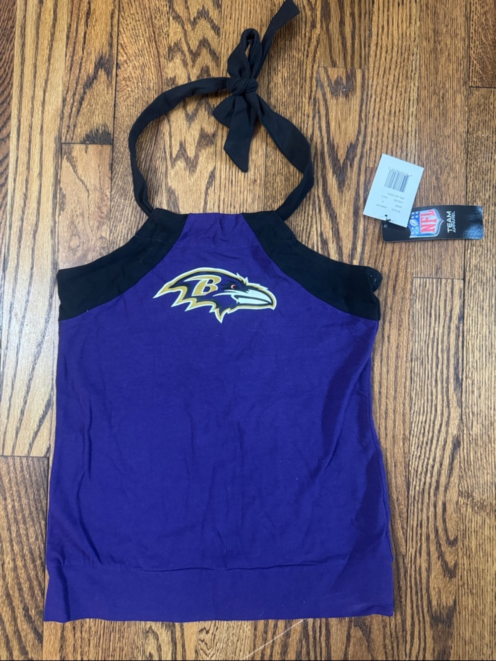 NWT NFL Baltimore Ravens Purple Halter Camisole with Black Trim SZ S